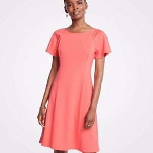 Ann Taylor Dresses - NWT Ann Taylor Short Sleeve Flare Dress 14 Coral Ann Taylor Dresses - NWT Ann Taylor Short Sleeve Flare Dress 14 Coral